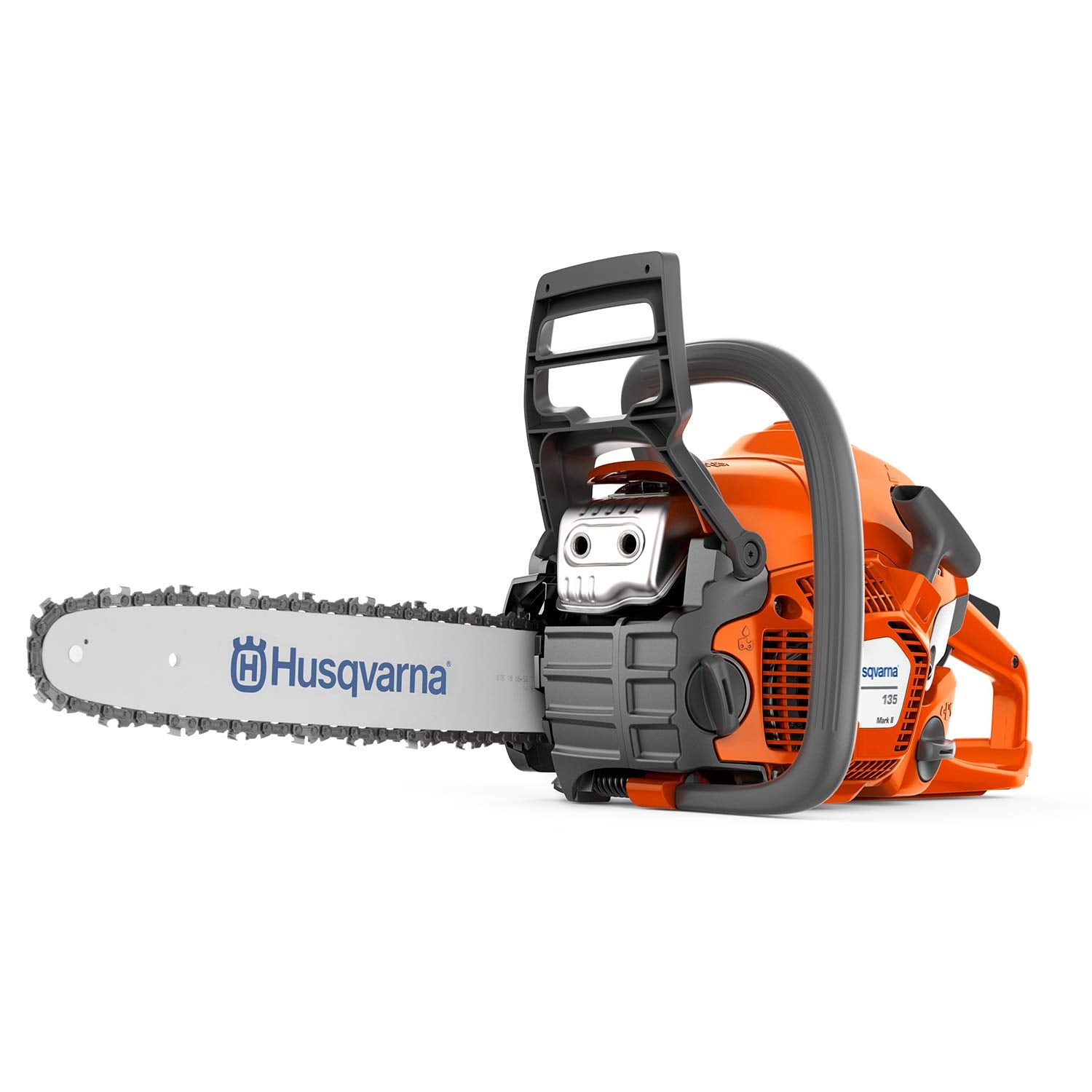 Husqvarna 135 Mark Ii Gas Powered Chainsaw, 38-Cc 2.1-Hp, 2-Cycle X-Torq Engine, 16 Inch Chainsaw With Automatic Oiler, For Wood