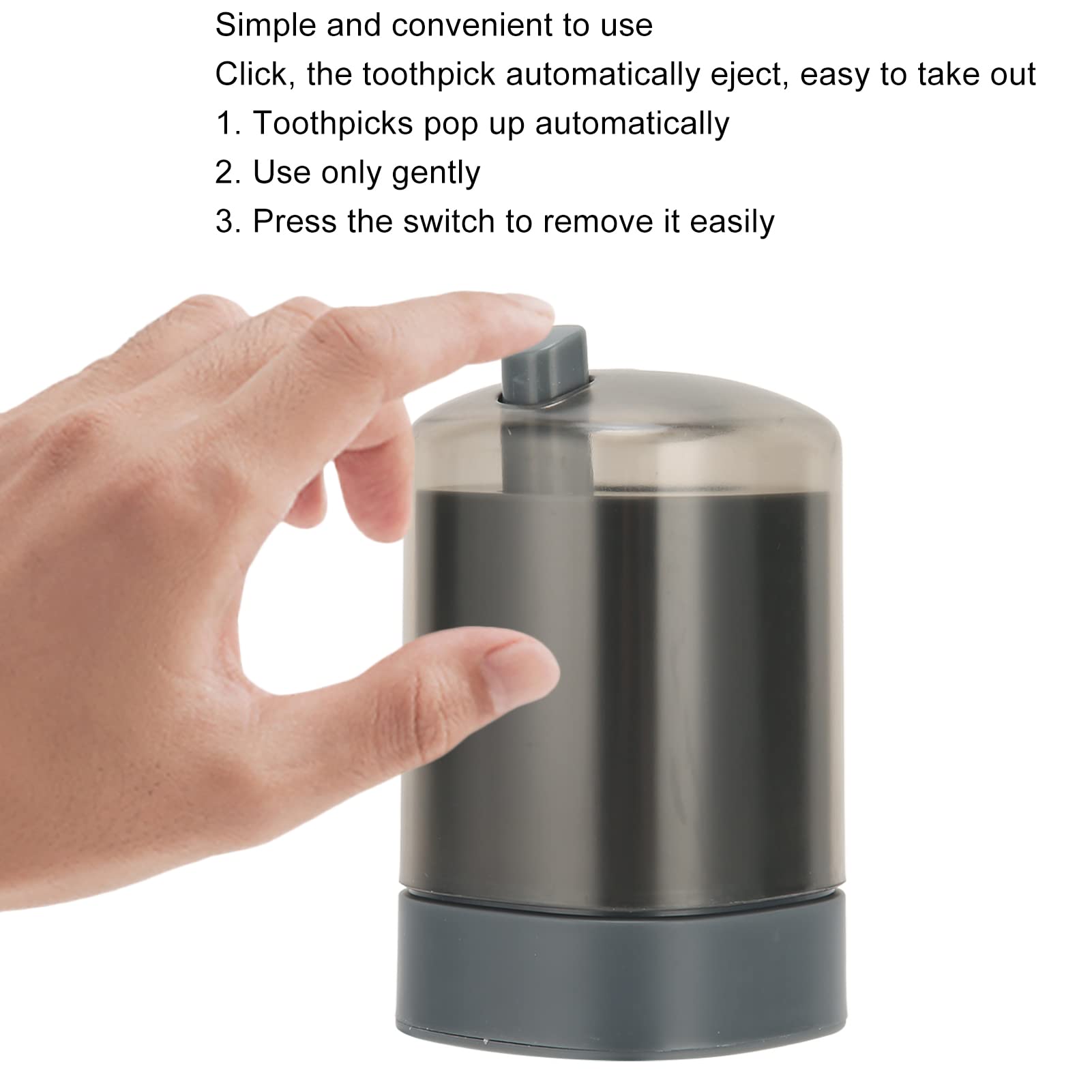 Toothpick Dispenser, Popping Up Toothpick Dispensers Thickening Automatic Toothpick Holder Dispenser Pocket Toothpicks Container