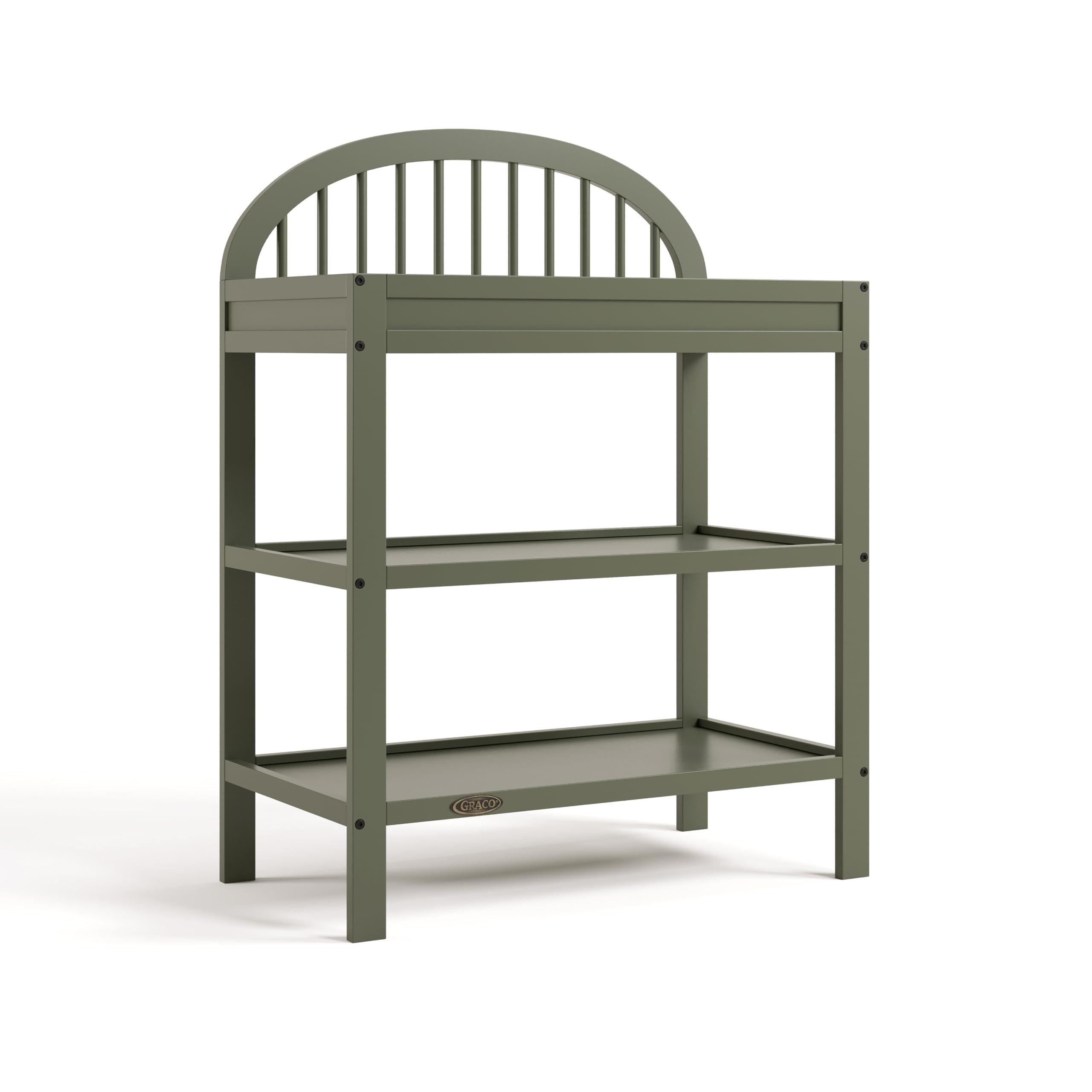 Graco Olivia Changing Table with Water-Resistant Changing Pad (Olive) - GREENGUARD Gold Certified, Includes Bonus Water-Resistan