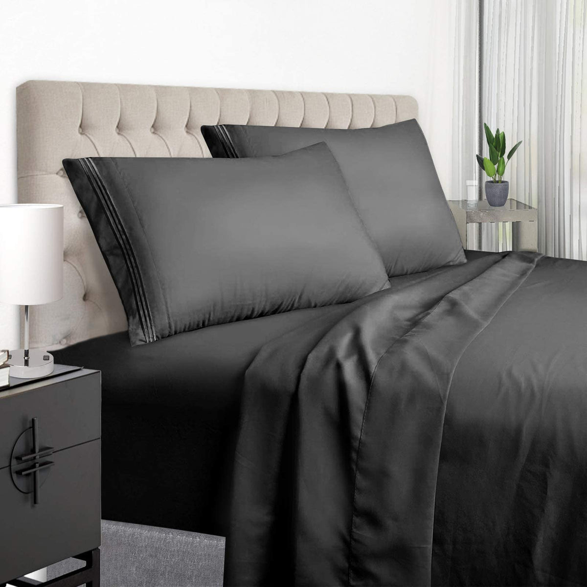 Bed Sheets Set Twin Size 3 Piece 21 Inches Deep Pocket 1800 Thread Count 100% Microfiber Sheet,Super Soft Comforterble Hypoaller