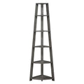 Convenience Concepts Newport 5 Tier Corner Bookcase, Weathered Gray