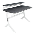 Techni Sport White Stryker Gaming Desk with MDF Panel, Computer Desk with Scratch Rust Resistance Steel Frame, White