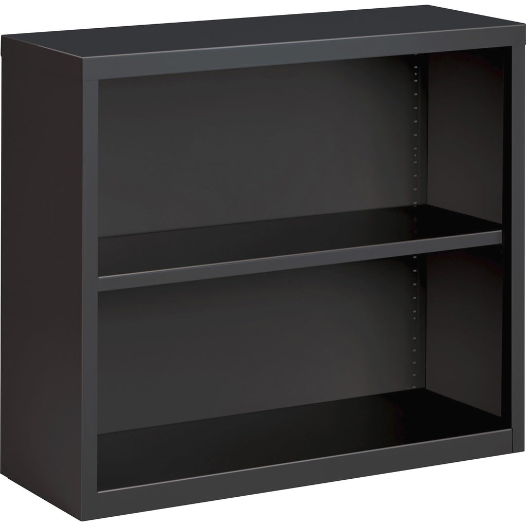 Lorell Fortress Series Charcoal Bookcase, 34.5" X 13.6" X 30"
