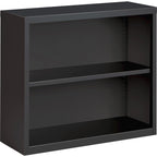 Lorell Fortress Series Charcoal Bookcase, 34.5" X 13.6" X 30"