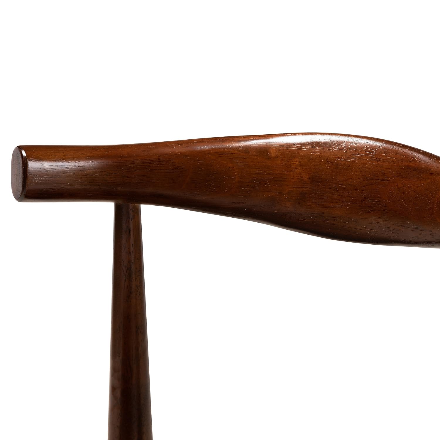 Baxton Studio Eira Mid-Century Faux Leather Dining Chair, Black and Walnut, 2/Pack (155-2P-9546-HiT)