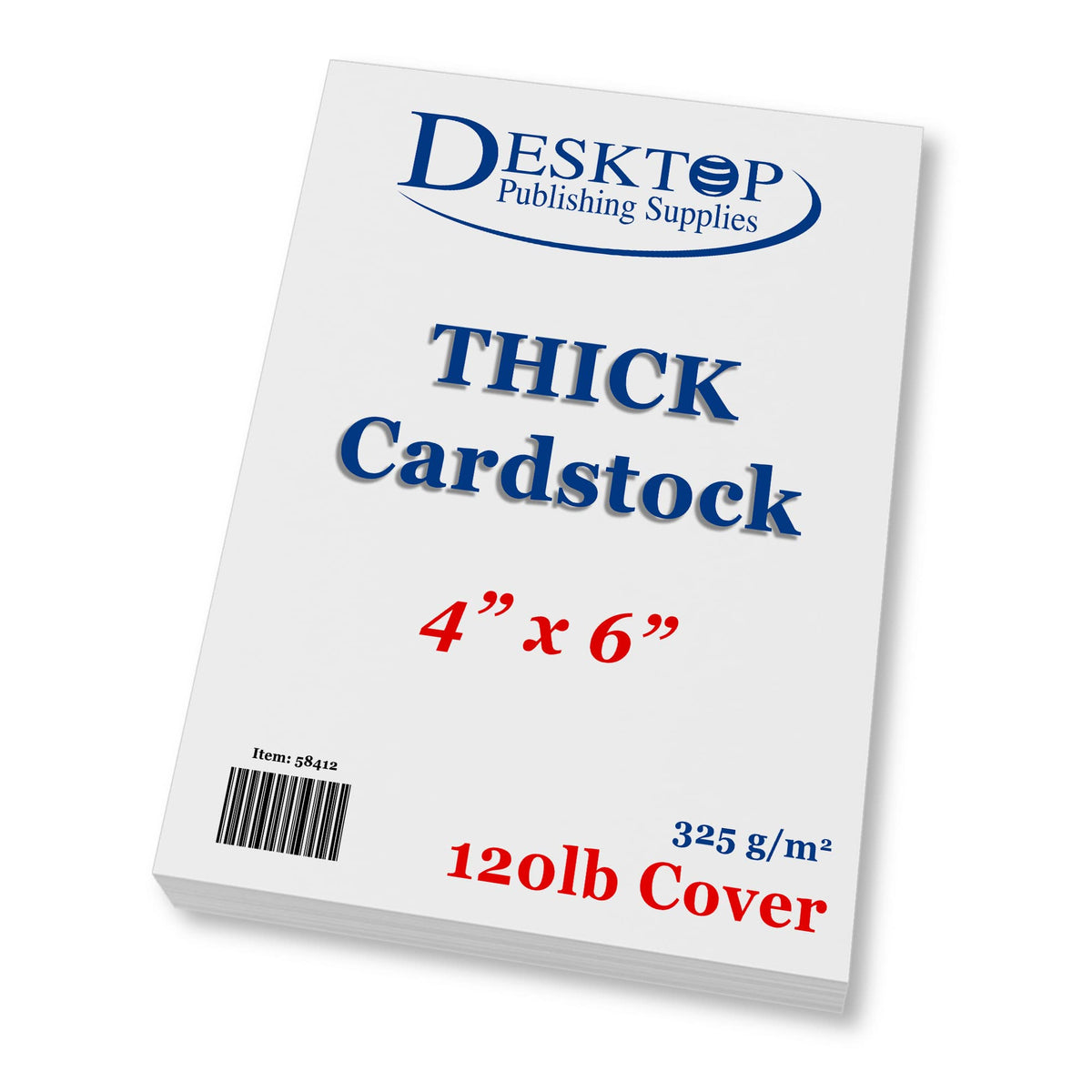 Thick Heavy Duty 120Lb Cover Cardstock - 4' X 6' Bright White - 325Gsm 15Pt Thick Paper - Index, Flash & Post Card Stock (100