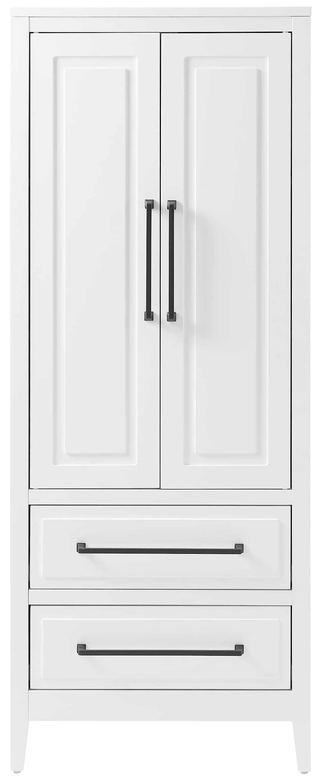Crosley Furniture Genevieve Pantry Storage Cabinet With Shelves, Kitchen, Dining, Or Laundry Room, White