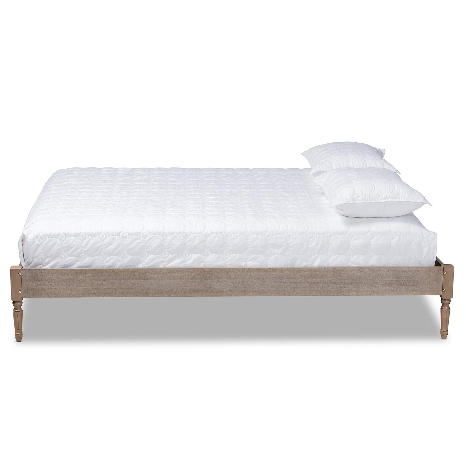 Baxton Studio Colette Mid-Century Wood Platform Queen Bed
