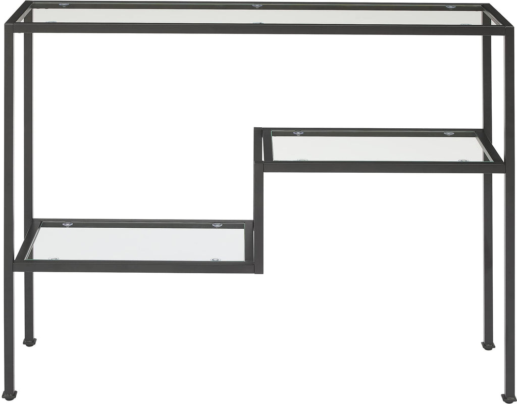Crosley Furniture Sloane Sofa Console Table With Storage Shelves For Hall, Entryway, Or Living Room, Matte Black