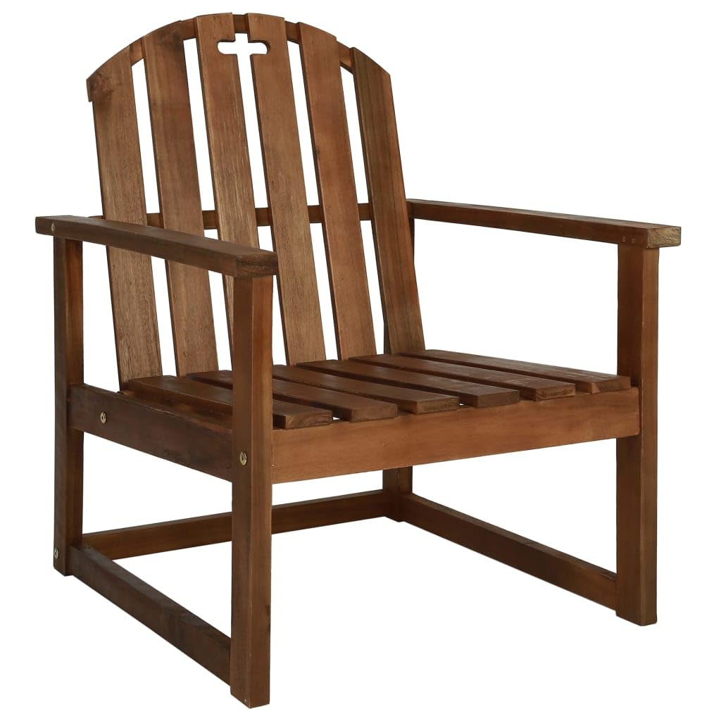vidaXL Solid Acacia Wood Patio Sofa Chairs - 2 pc Set, Classic Design, Oil Finished, Weather Resistant Outdoor Seating Furniture