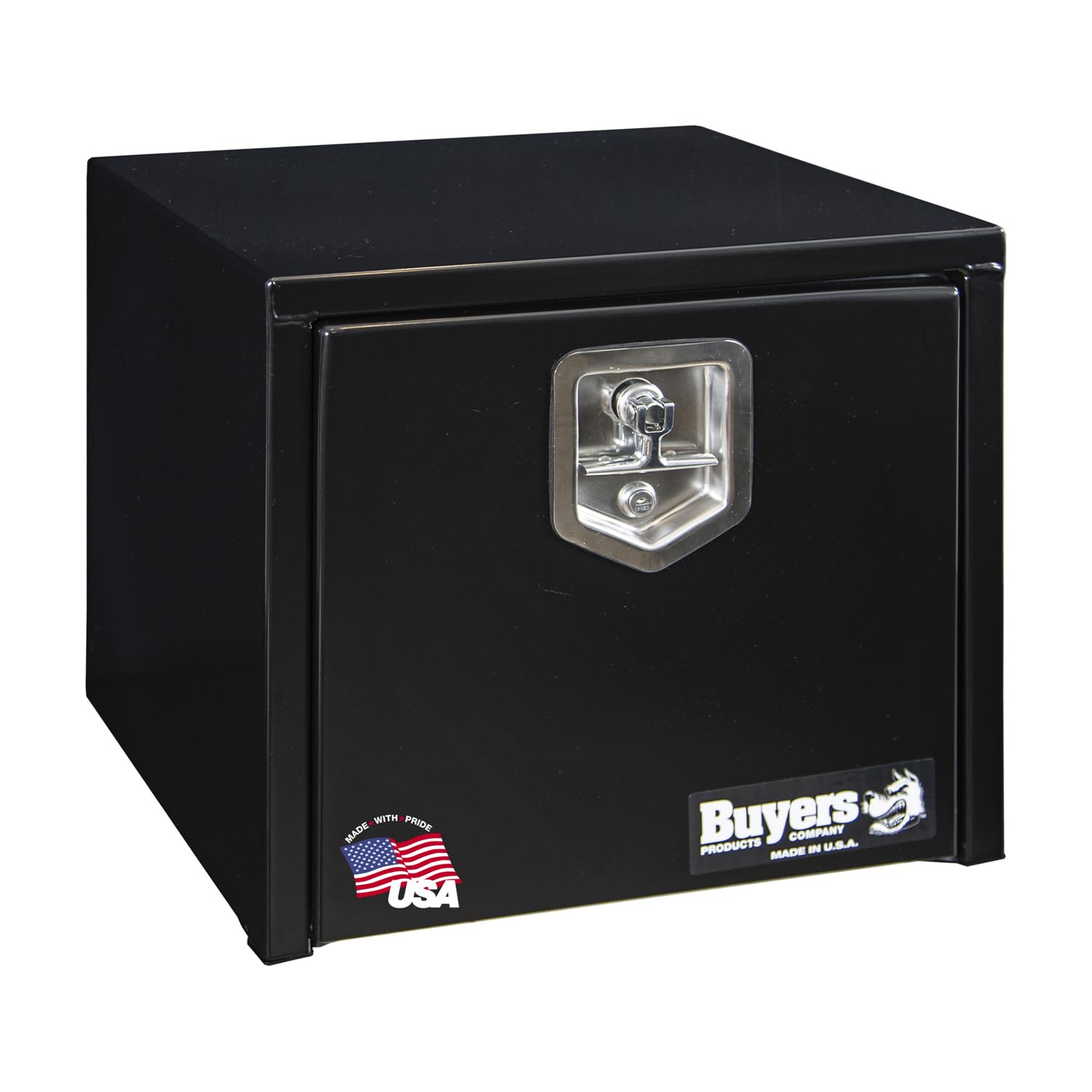 Buyers Products 1703330 Black Steel Underbody Truck Box with T-Handle Latch, 16 x 14 x 18 Inch