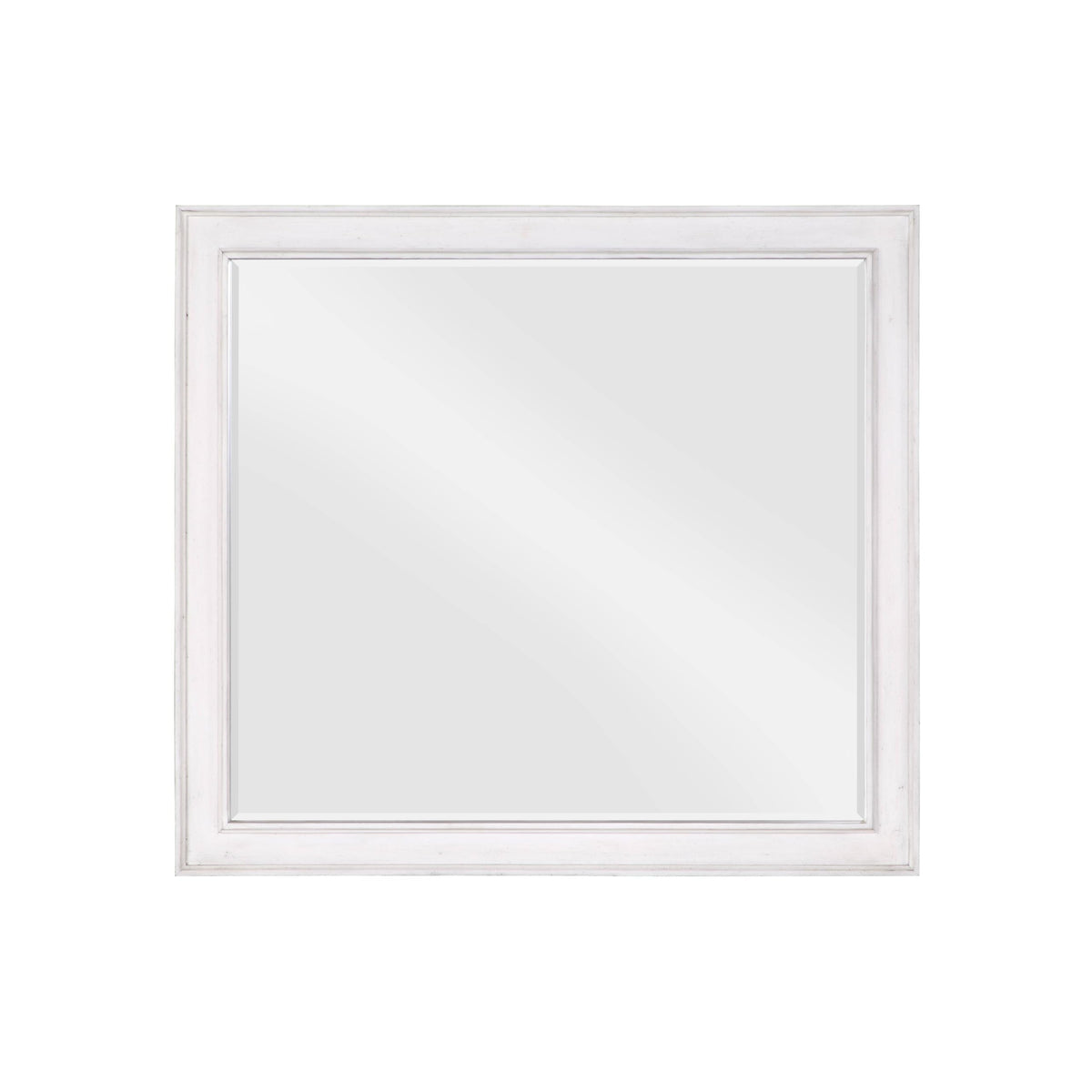 Acme Katia Mirror In Rustic Gray And White