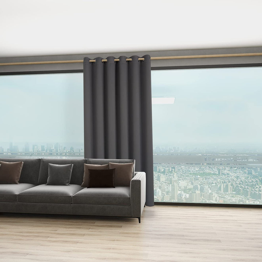 Bonzer Room Divider Curtain Total Privacy Wall Grommet Thermal Insulated Wide Blackout Curtains For Bedroom Living Room, 108L X