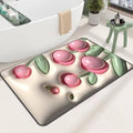Diatomite Bath Mat, 3D Eye Cute Soft Diatom Mud Drain Pad, Splash Guard Drying Pad with Strong Absorption for Bathroom, Toilets