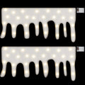 Kittmip 2 Pcs Christmas Snow Blanket with LED Lighted Table Runner Snow for Mantle Icicle Mantle Cover for Village Decorations X