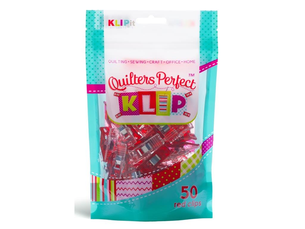 Klipit Red Quilters Perfect Klip 50Pc