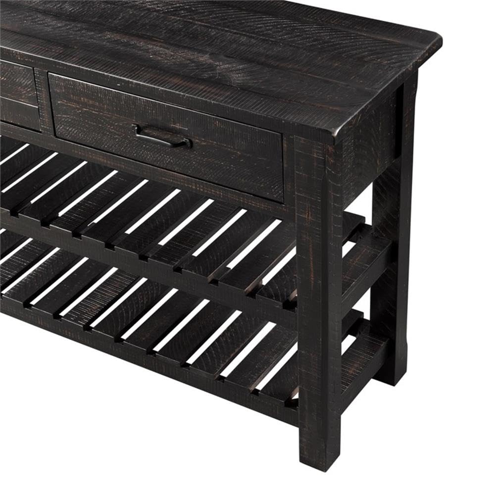 Martin Svensson Barn Door Solid Wood Sofa Console Table Antique Black