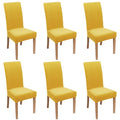 Smiry Velvet Stretch Chair Covers for Dining Room Set of 6, Soft Fit Removable Washable Kitchen Parsons Chair Slipcover Protecto
