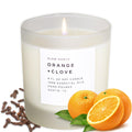 Slow North Orange + Clove Candle - Essential Oils and Pure Soy Wax Candle in a Reusable Frosted Glass Jar - A Unique and Mindful