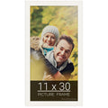 wallsthatspeak 11x30 white Picture Frame for Puzzles Posters Photos or Artwork