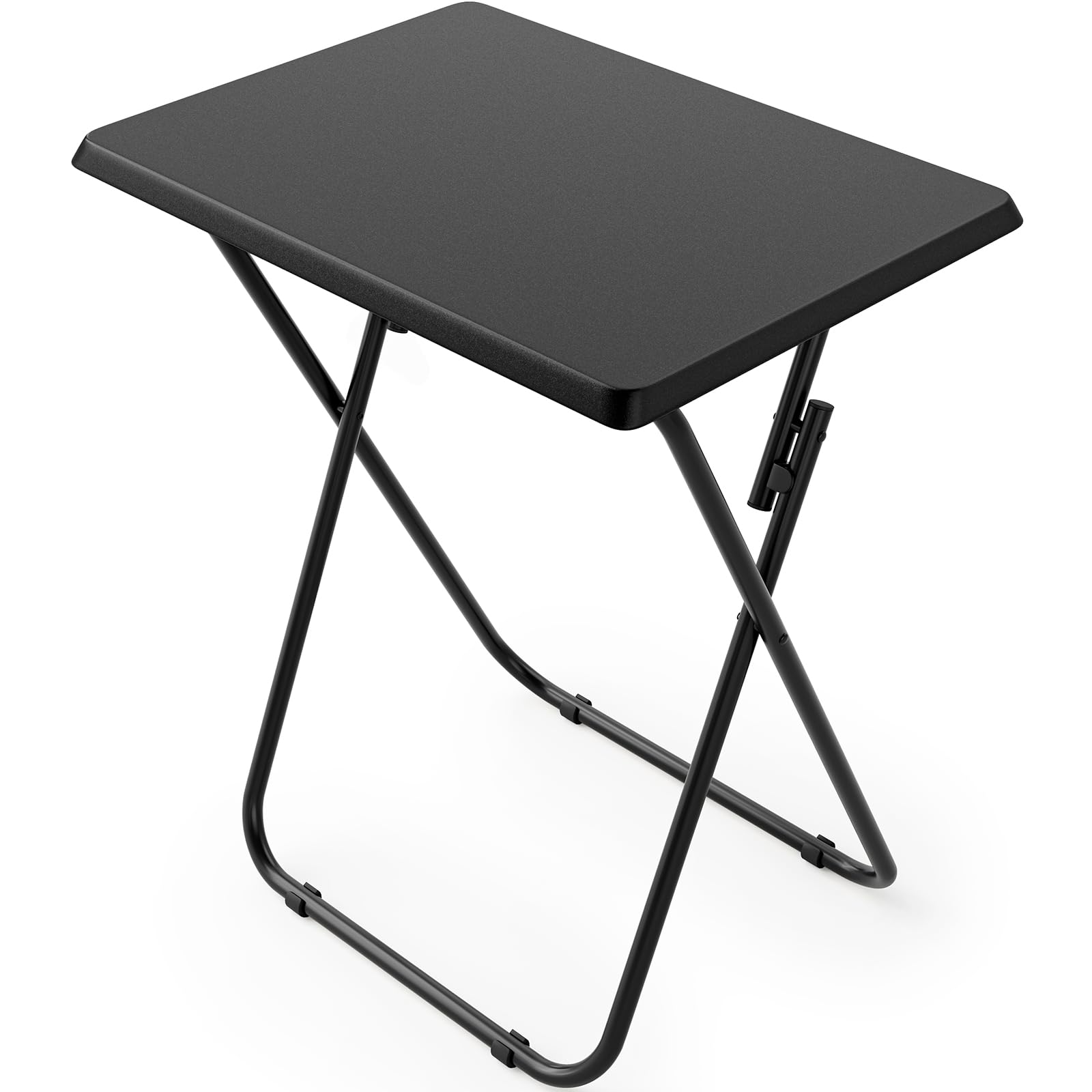Huanuo Folding Tv Tray Table -Stable Tray Table With No Assembly Required, Tv Dinner Tray For Eating, Foldable Snack Tables For Bed & Sofa (Black)