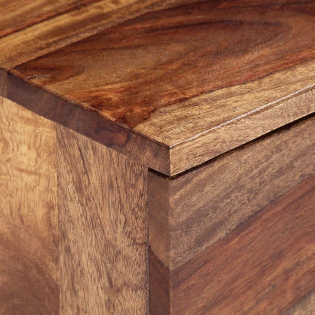 vidaXL Solid Wood TV Stand in Sheesham (Rosewood) - Distinctive Furniture with Natural Grain and Smooth Texture, 2 Drawers for Storage, Rustic and Trendy Design