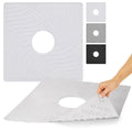 Vive Shower Mat - 22 by 22 Square Non Slip Large Bath Mat for Bathtub - Patented Design - Suction Cup Traction Skid Pad for Stal