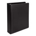 Samsill 1.5 Inch 3 Ring Binder, Leather, Black With Contrast Stitching, 8.5 X 11 Inch, 3 Rings, Notebook Binder, Portfolio Organ