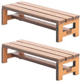 ibasenice 2Pcs Miniature Dollhouse Bench Set - Tiny Park Bench & Chair Model for Dollhouses, 1:12 Scale Wooden Furniture Accesso