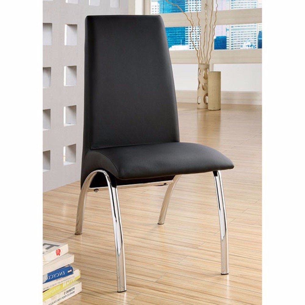 Benjara Benzara , Set Of Two, Black Glenview Contemporary Side Chair (Set Of 2), Finish