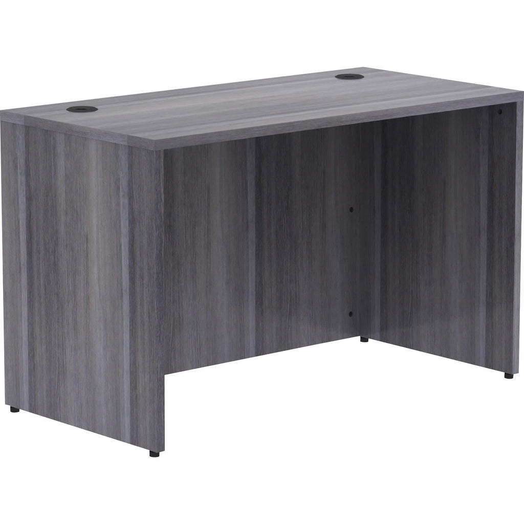 Lorell, Llr69549, Weathered Charcoal Laminate Desking Desk Shell, 1 Each