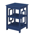 Convenience Concepts Town Square End Table with Shelves, Cobalt Blue