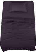 Utopia Bedding Twin Bed Sheets Set - 3 Piece Bedding - Brushed Microfiber - Shrinkage And Fade Resistant - Easy Care (Twin, Purp