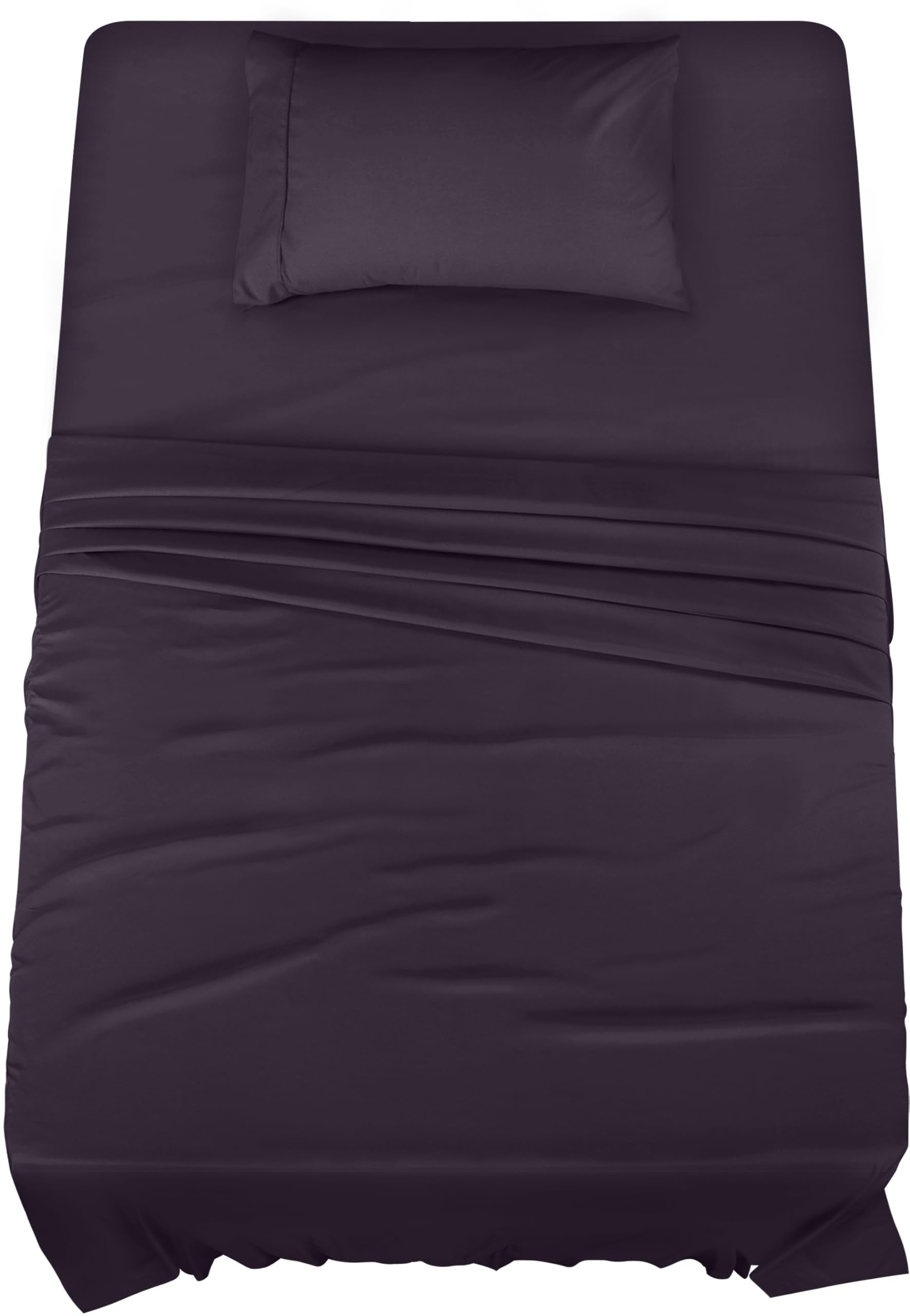 Utopia Bedding Twin Bed Sheets Set - 3 Piece Bedding - Brushed Microfiber - Shrinkage And Fade Resistant - Easy Care (Twin, Purp