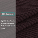 Turquoize Stretch Sofa Slipcover Chair Slipcover 1 Piece Chair Covers For Living Room Armchair Covers Slipcovers With Jacquard Fabric And Elastic Bottom Pet Furniture Protector (Armchair, Brown)