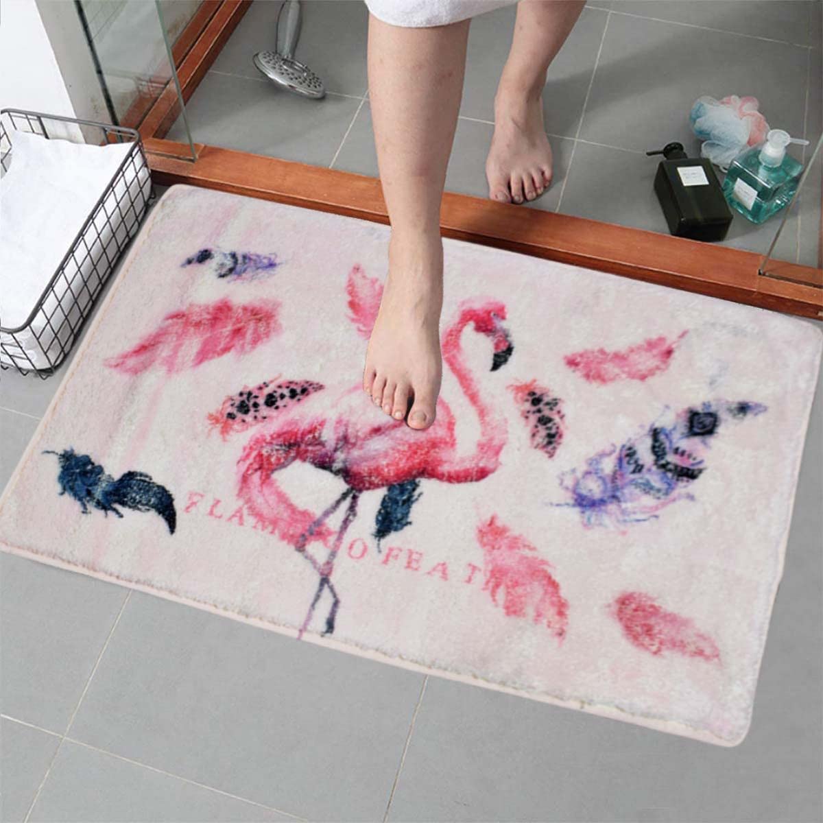 KidsCity.in Bathroom Rugs Bath Mat, NonSlip Fluffy Soft Plush Microfiber Shower Rug, Machine Washable Carpet Quick Dry Ultra Sh