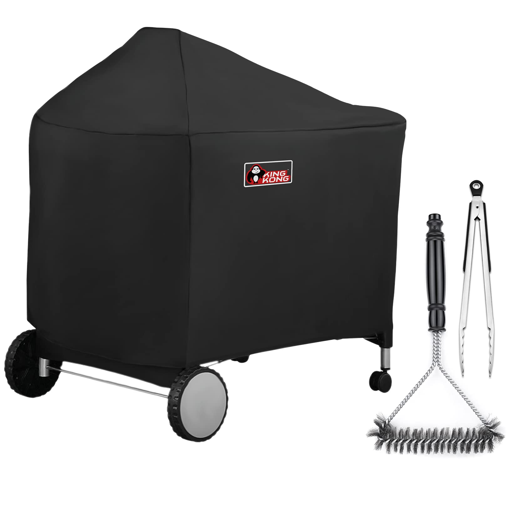 Kingkong 7152 Grill Cover For Weber Performer Charcoal Grills, 22-Inch (Compared To Weber 7152) Including Stainless Steel Brush