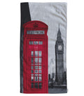 oFloral Hand Towels Cotton Washcloths London Big Ben and Old Red Phonebox,Comfortable Super-Absorbent Soft Towels for Bath/Kitch