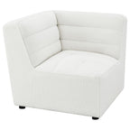 Coaster Sunny Contemporary Faux Leather Upholstered Corner in Natural