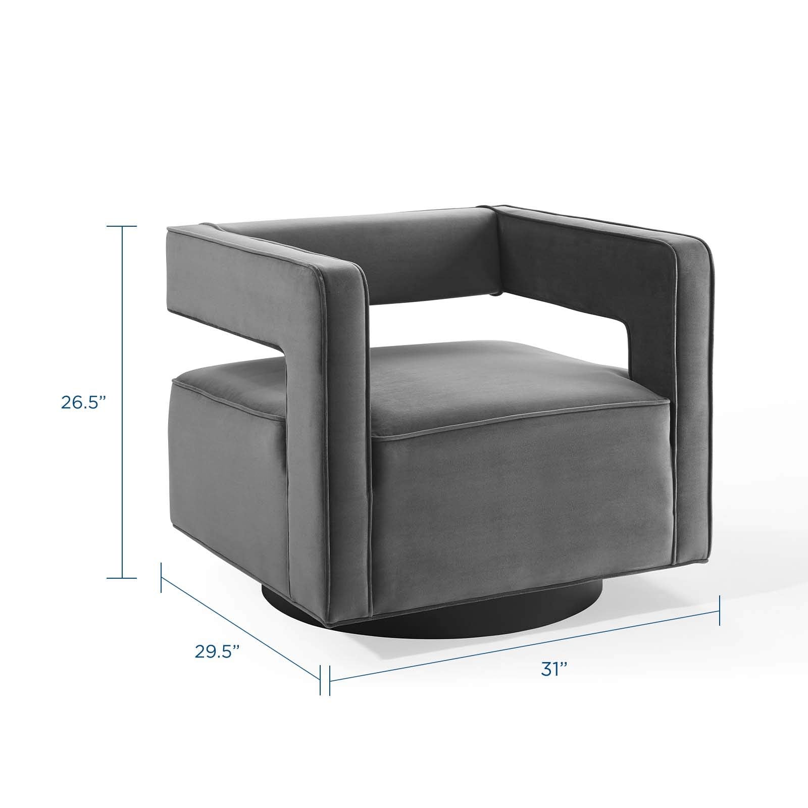 Modway Booth Armchairs, Gray