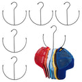 AHANDMAKER 6Pcs Hat Hanger for Closet Cap Organizer for Baseball Caps Metal Hats Organizer Racks Space Saving Hat Hangers Holder