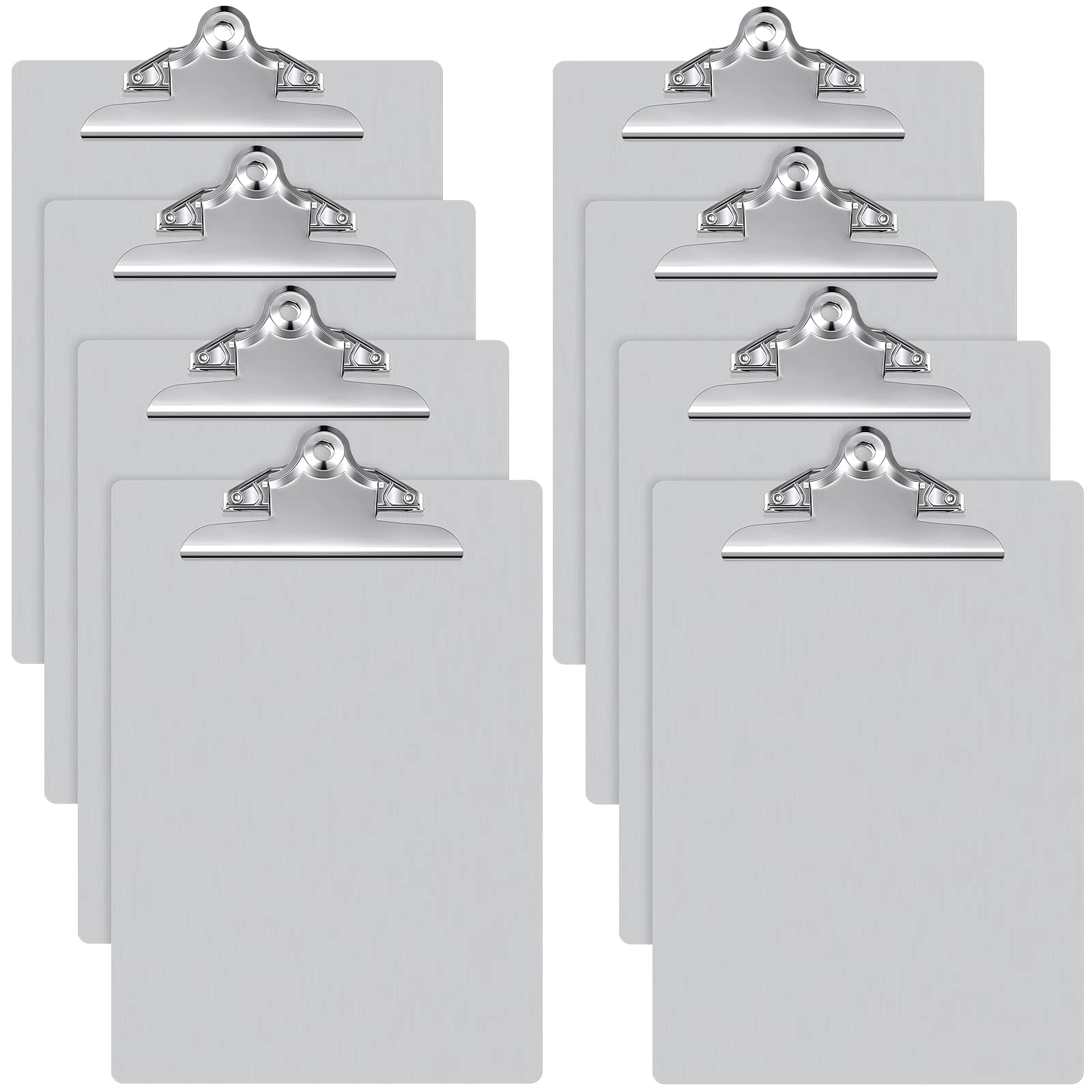 Mimorou 8 Pcs Metal Clipboard Heavy Duty Aluminum Clipboards 12 X 9 Inch Metal Clip Board With Low Profile Clip A4 Letter Size D