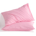 Ntbay Queen Cotton Pillowcases - Envelope Closure 20X30 Pillowcases Set Of 2, Breathable And Soft Bed Pillow Cases, Pink