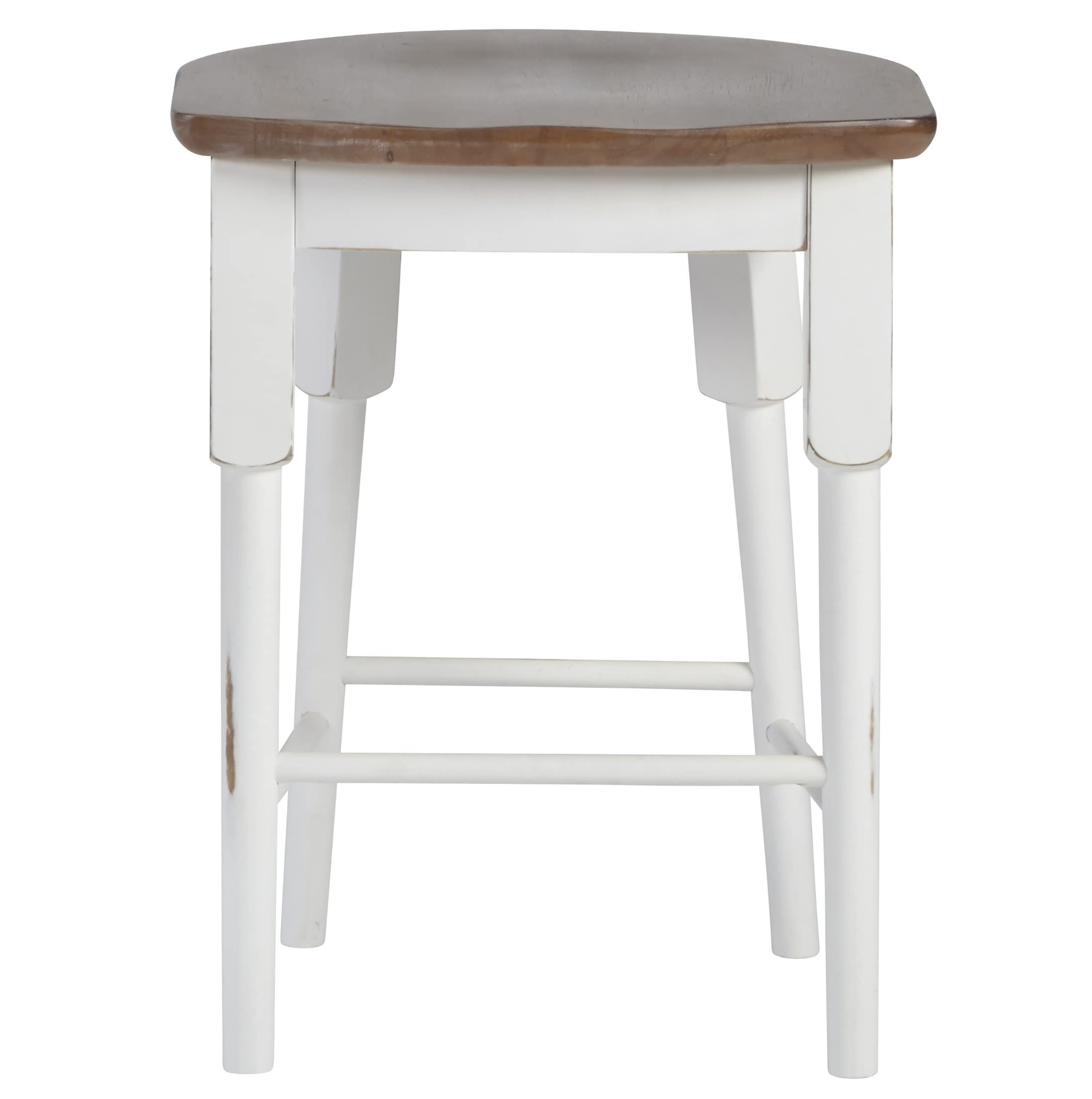 Progressive Furniture Shutters Counter Stool (1/Ctn), Light Oak/Distressed White