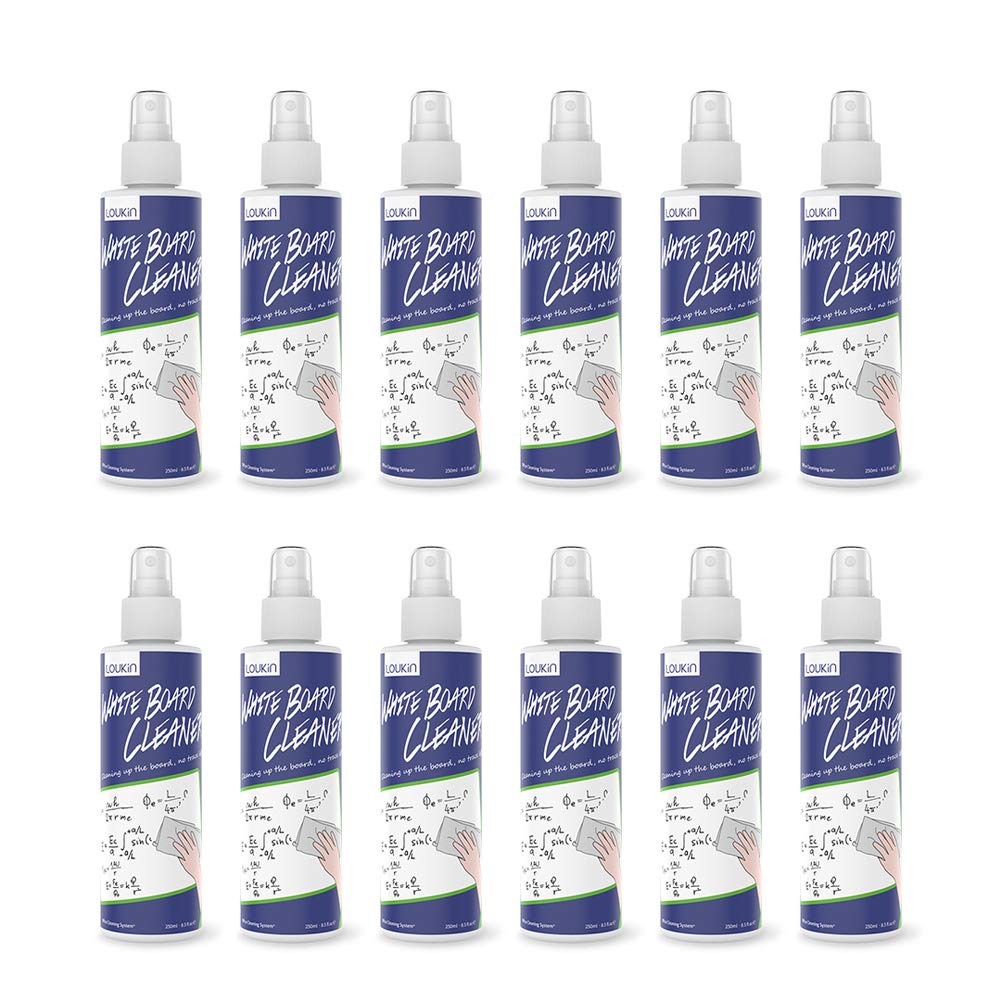 Loukin Non-Toxic Whiteboard Cleaner, 8.5Oz Dry Erase Board Cleaner, Low-Odor White Board Cleaning Spray, Removes Stubborn Marks