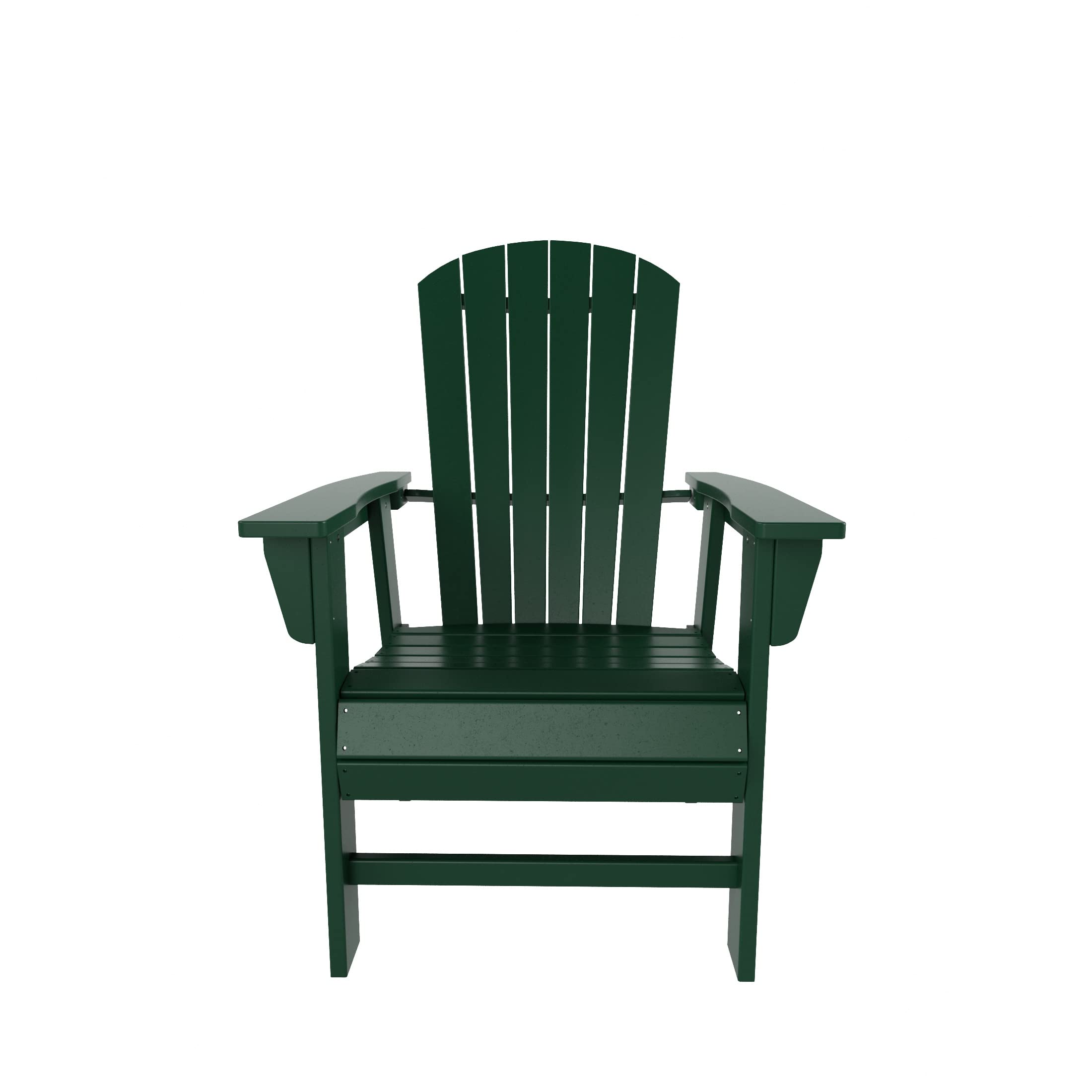 Westintrends Dylan Dylan Outdoor Patio Shell-Back Adirondack Dining Chair Weather Resistant Dark Green