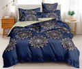 Laying StyleGlace Cotton Ac Comforter Set King Size Double Bed With 1 Flat Bedsheet90X100 Inch And 2 Pillow Covers (Pack Of 4)