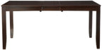 East West Furniture LYT-CAP-T Lynfield Kitchen Table - a Rectangle Dining Table Top with Butterfly Leaf, 36x66 Inch, Cappuccino