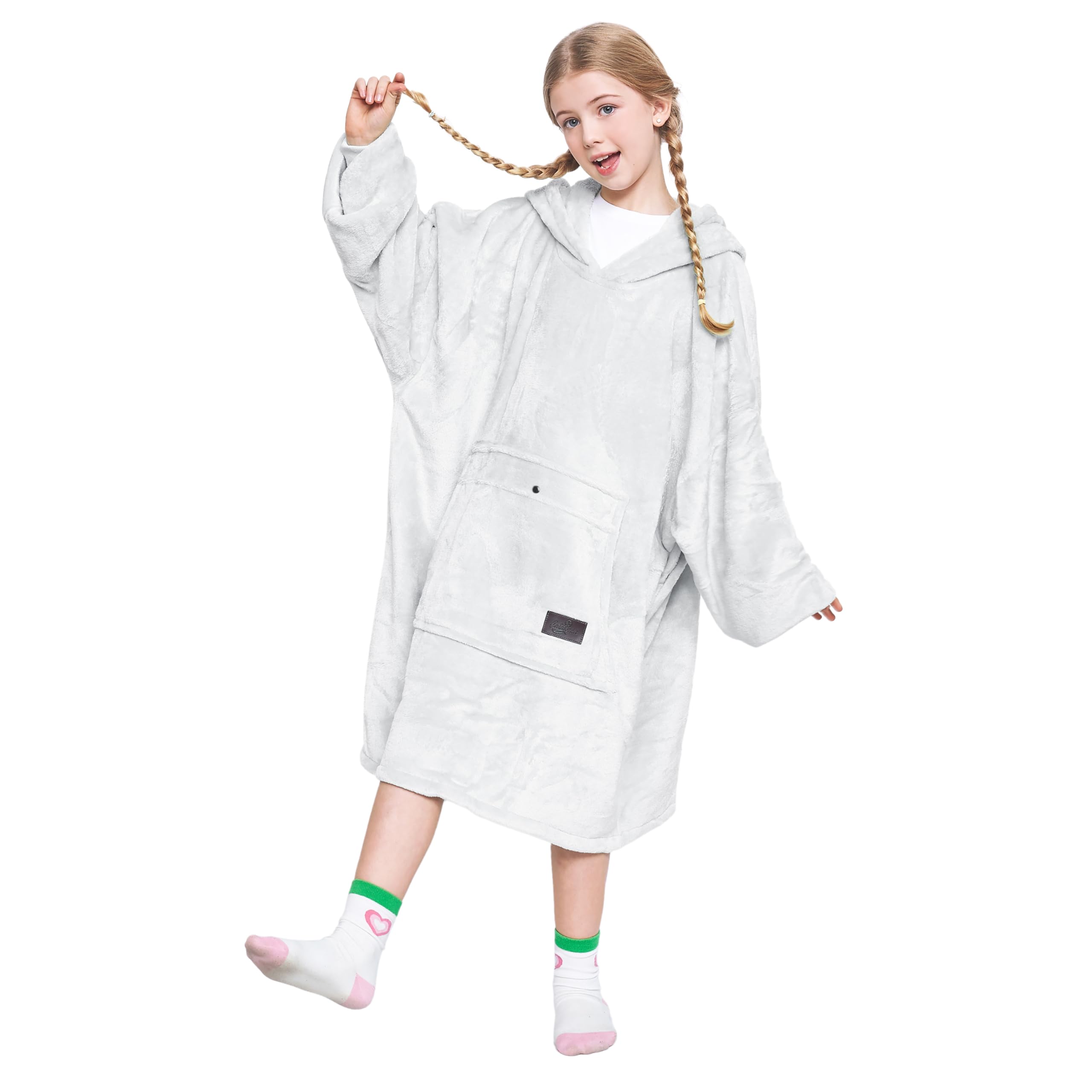 Catalonia Oversized Blanket Hoodie Sweatshirt For Kids, Wearable Fleece Pullover With Large Front Pocket, Teen Boys Girls Gift D
