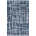 Classic 7'9" X 9'9" Geometric Blue/Blue Hand Tufted Area Rug